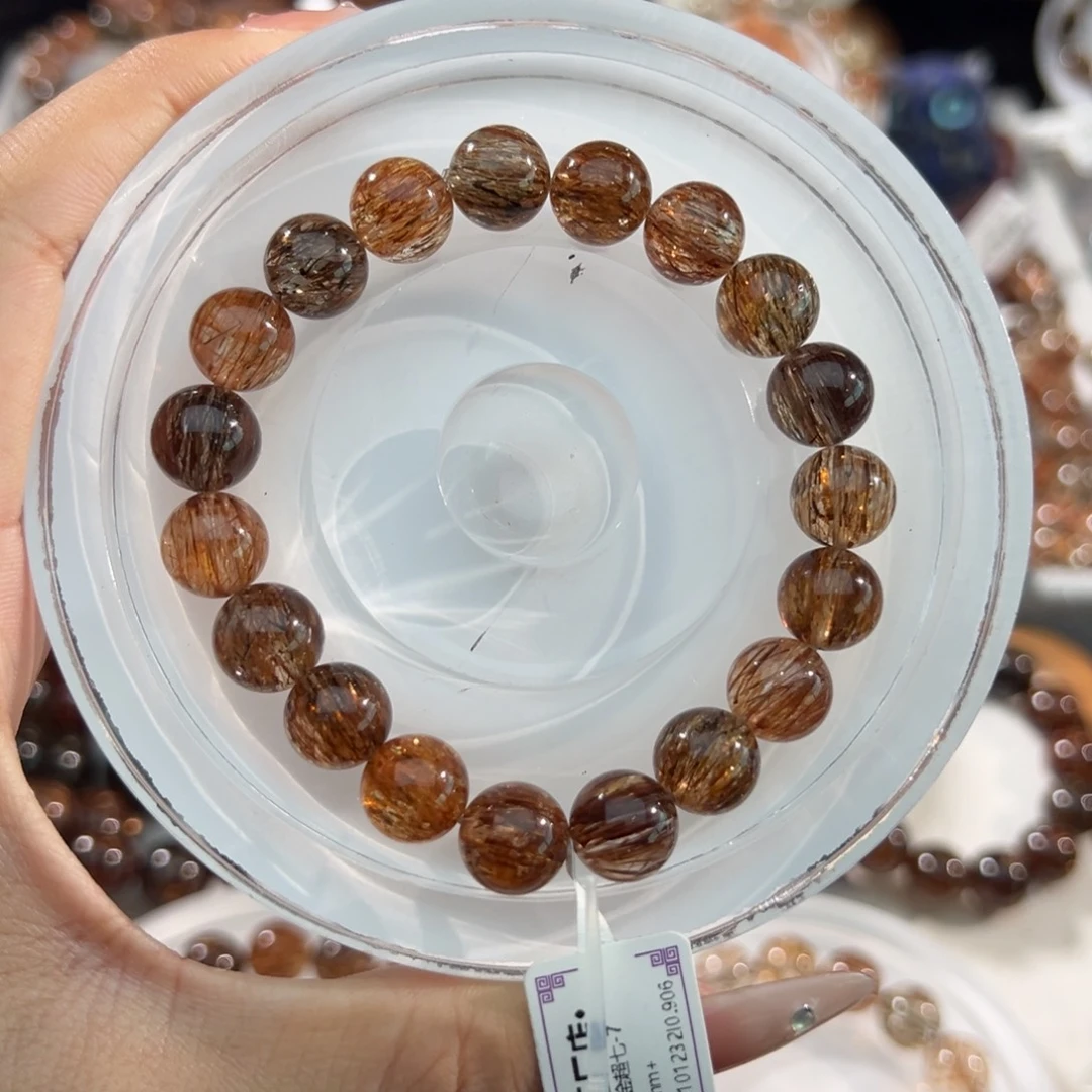 水晶未镶嵌手链黑金超七10