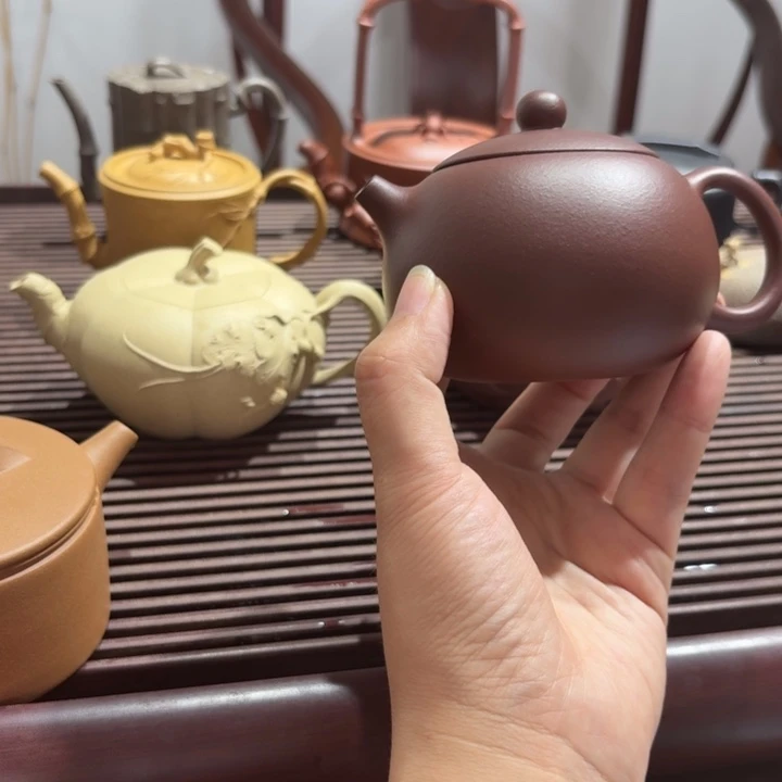 茶壶紫砂紫泥西施
