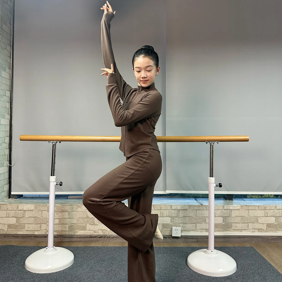 加厚澳绒舞蹈服套装秋款长袖长裤练功服可日常穿搭舞蹈服