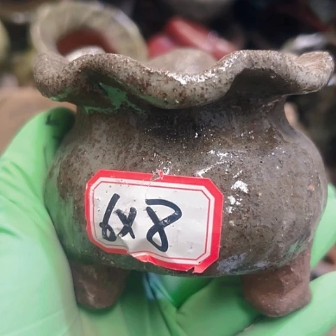 红陶粗陶花盆手工