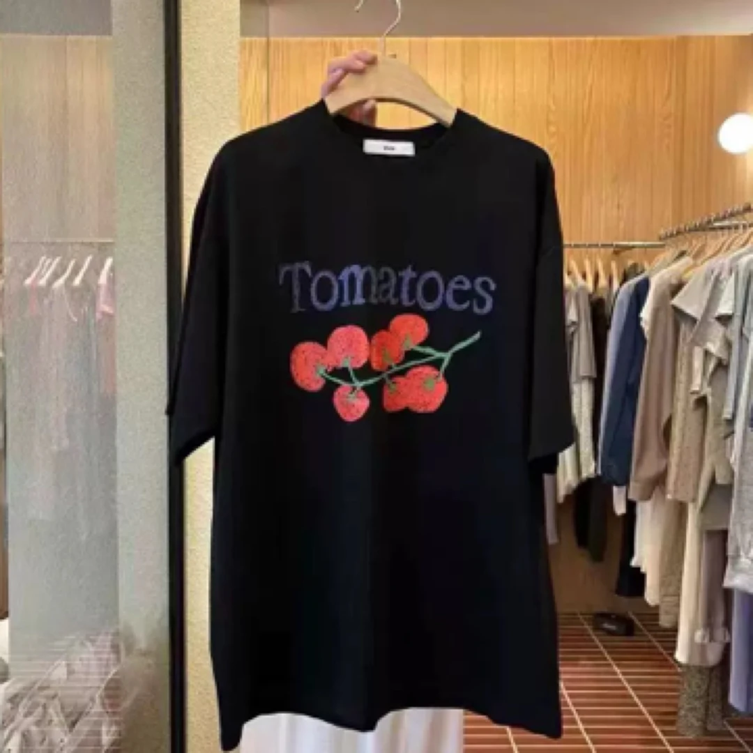 现choi女2025韩国东大门代购夏季款时尚个性印花字母宽松短袖T恤