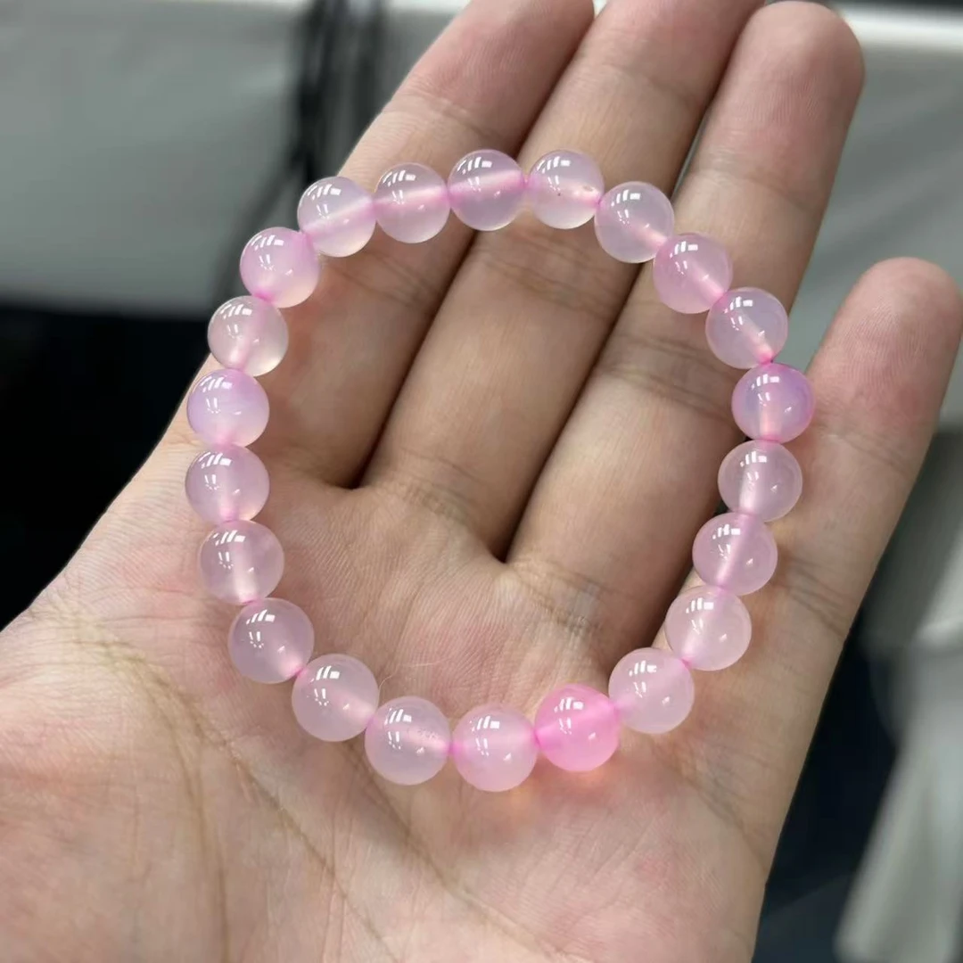 玛瑙粉色8mm手串精美气质时尚款多样性发货其一完美主义者慎拍