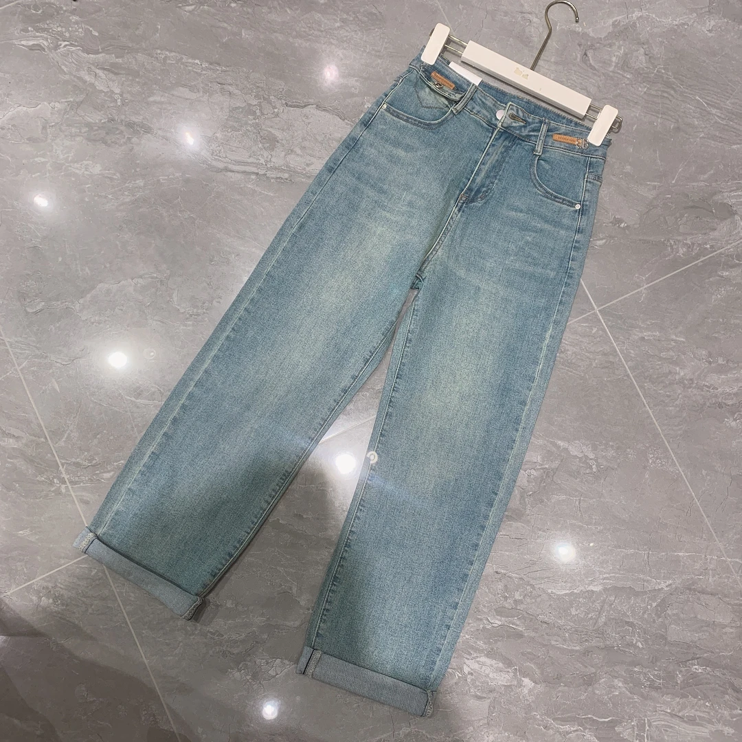 9259#显瘦左墨牛仔裤