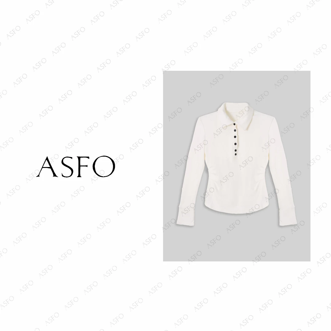 【AS褶衣】25新定制抗菌磨毛百搭修身半开领小衫AS25DXS00628