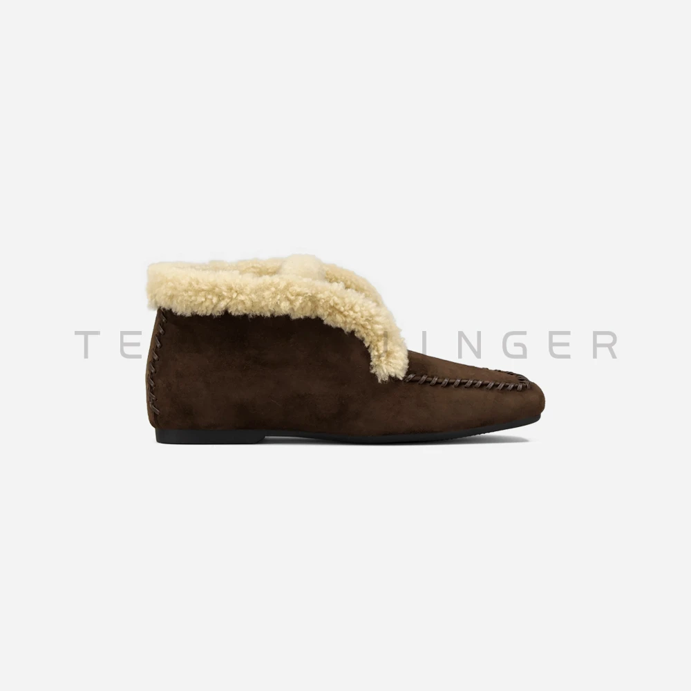 Tender Jinger｜2025新款羊猄保暖加绒单鞋毛毛鞋 ZS1192