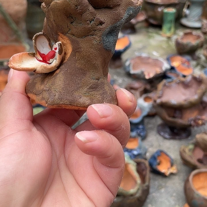泡***泡手工粗陶高温花盆