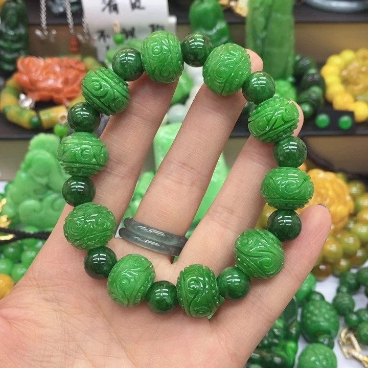 A****翡翠未镶嵌手链手链19