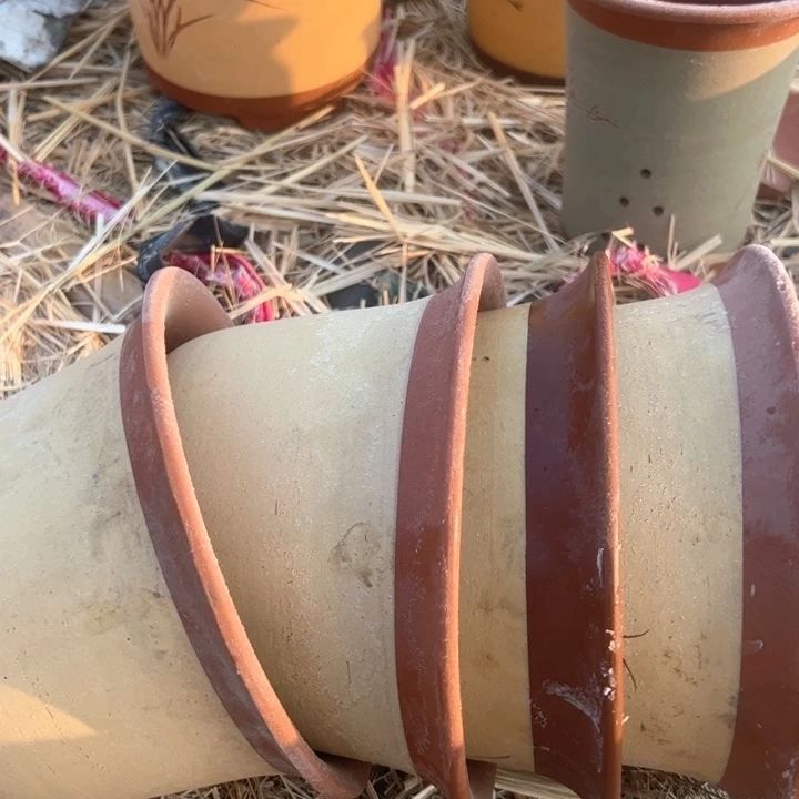 红陶紫砂碗盆口20高14