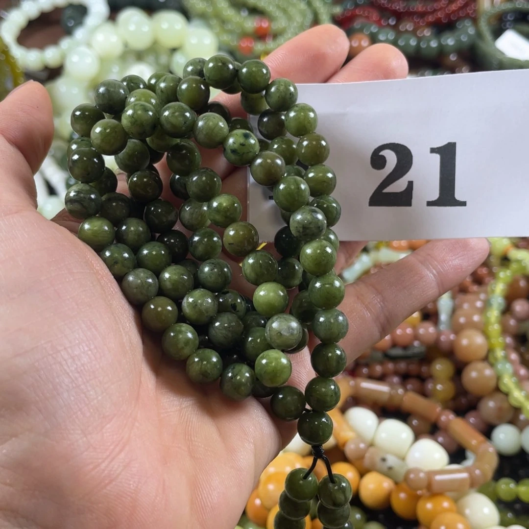 未镶嵌蛇纹石玉手链