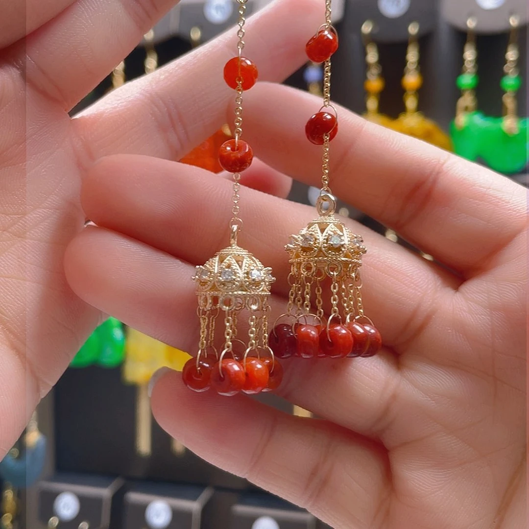 翡翠合金耳饰翡翠