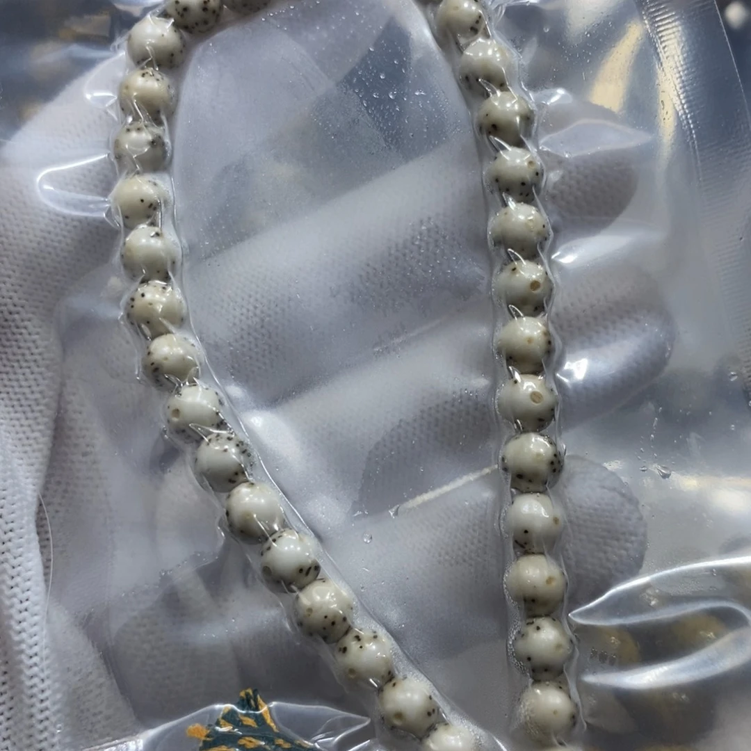 星月菩提手串瓷白7圆