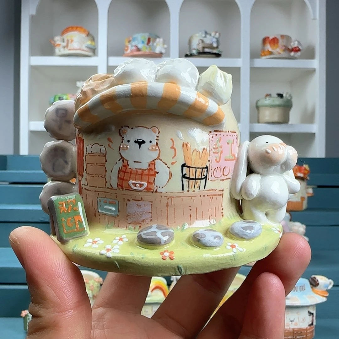 红陶柒*芦多肉花盆：口径4.7 外高5.6