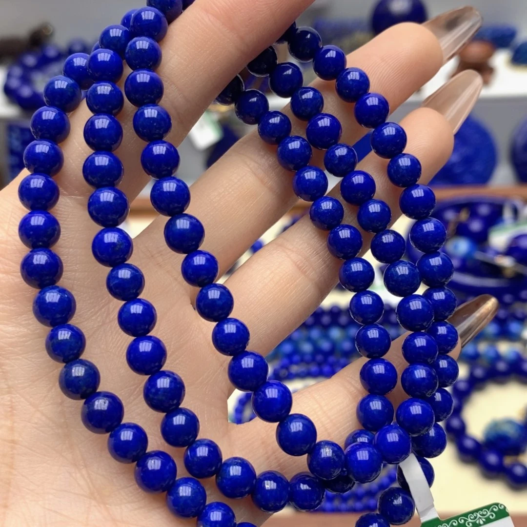 青金石未镶嵌颈饰6mm108