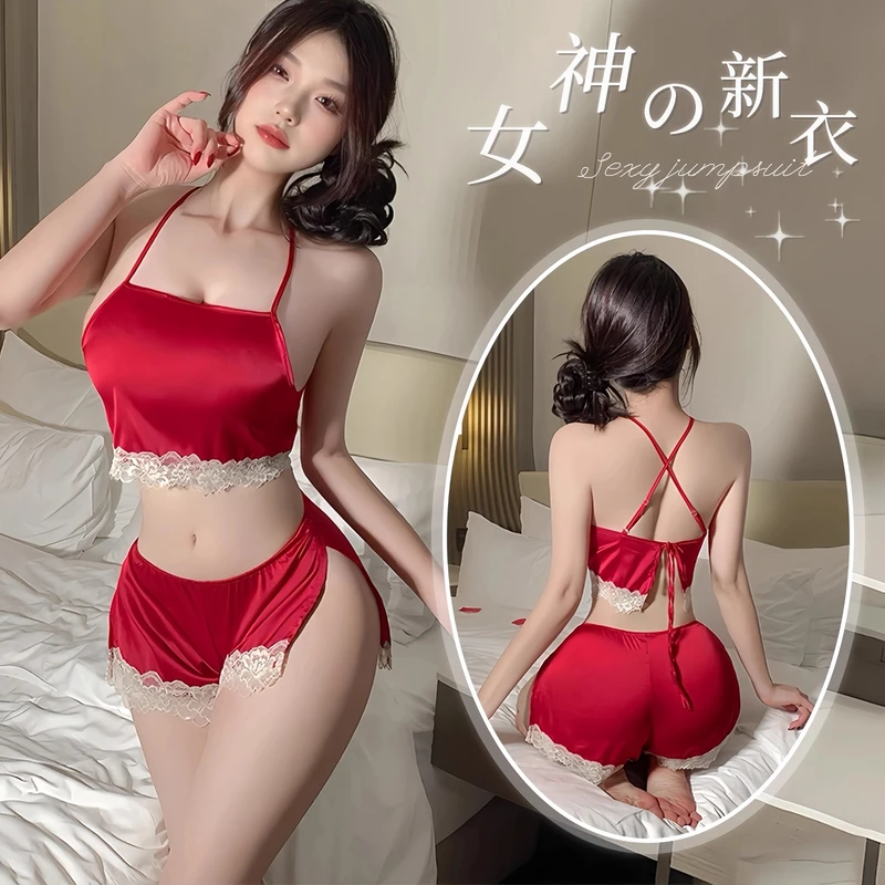 大码成人睡衣露背美背纯欲风火辣情调肚兜套装火辣情调床上约会装