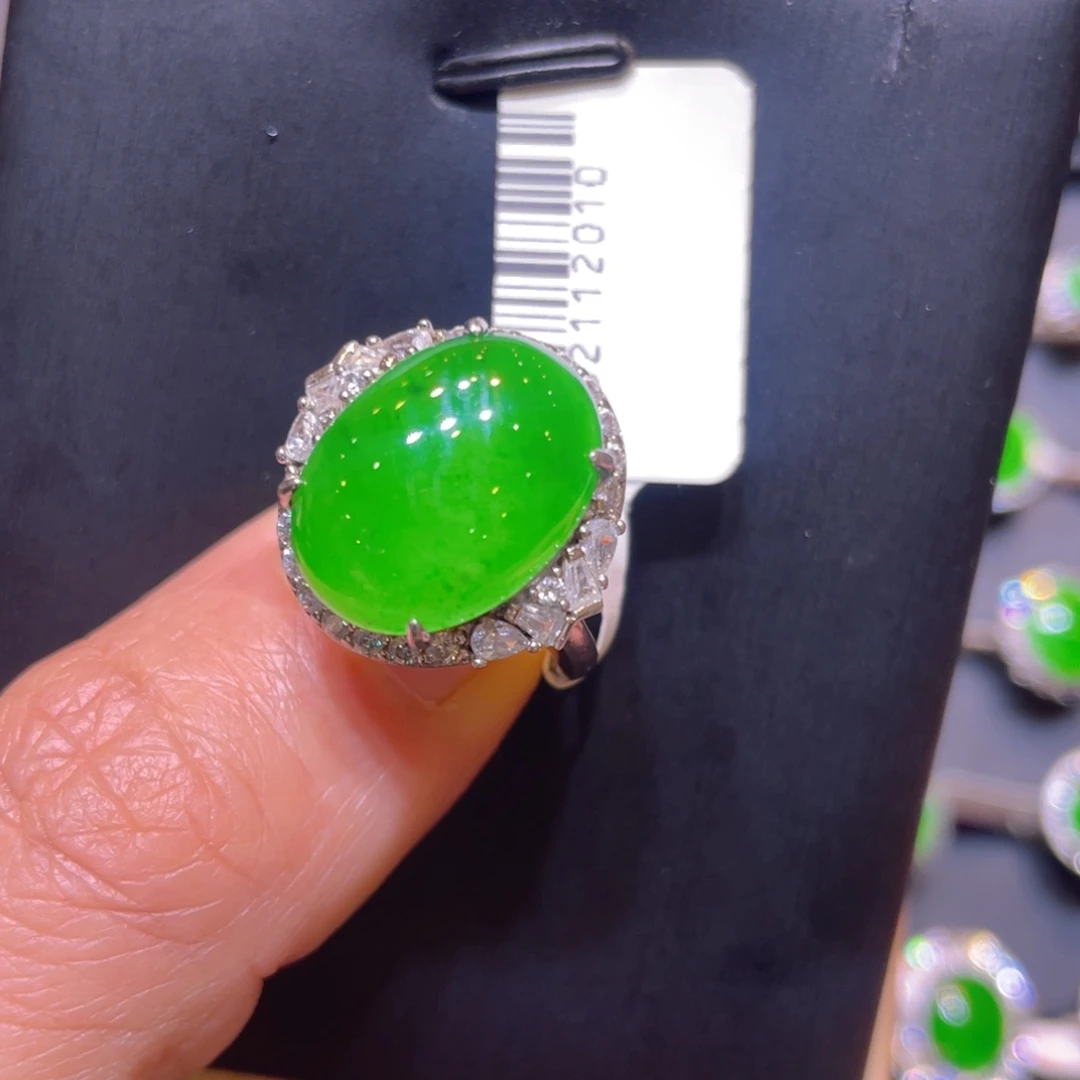 翡翠银S925镶嵌颈饰