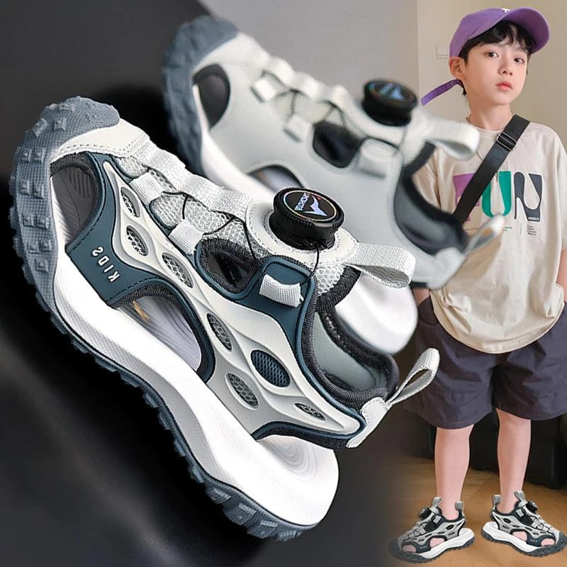 安踏联名ZHIO凉鞋男童包头夏款2025新款儿童运动沙滩鞋中大童男孩