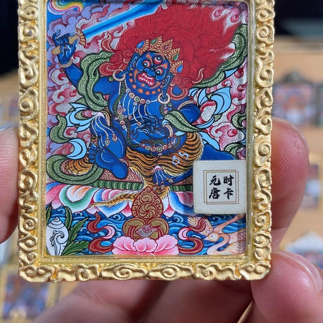 吊坠大*热贡纯手绘唐卡非遗文化