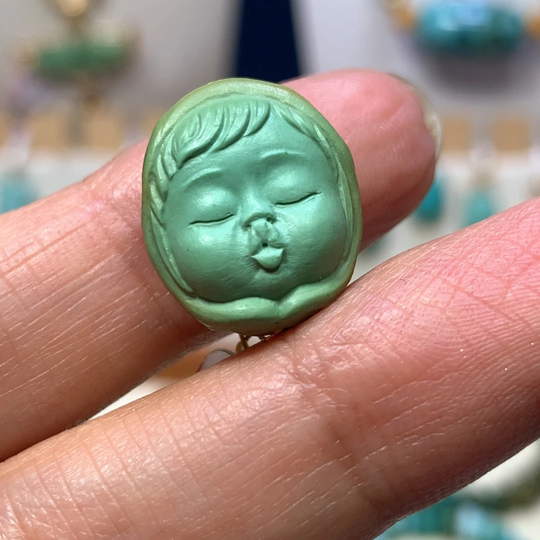 未镶嵌绿松石嘟嘟嘴