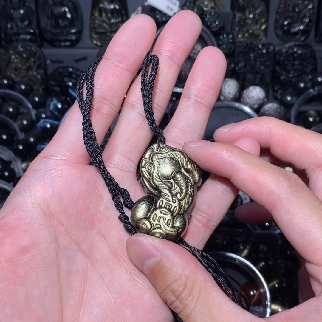 黑曜岩颈饰未镶嵌用****8