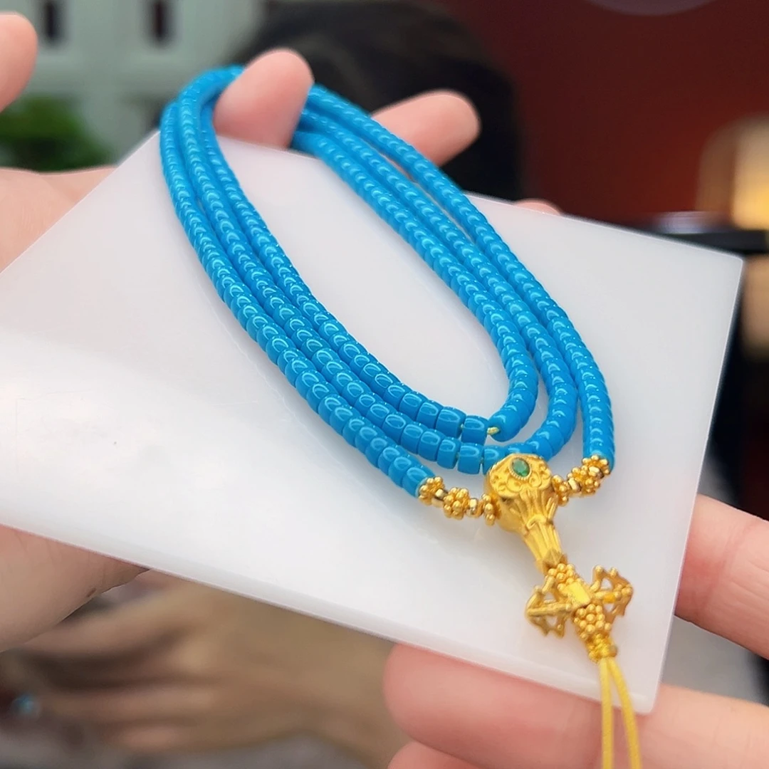 绿松石18K金镶嵌珠宝奇石