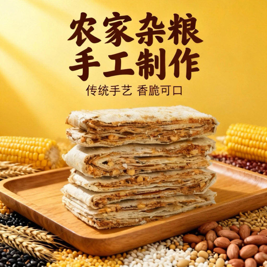 厂家福利山东香酥咸煎饼非油炸更健康家乡特产即食休闲薄脆美味