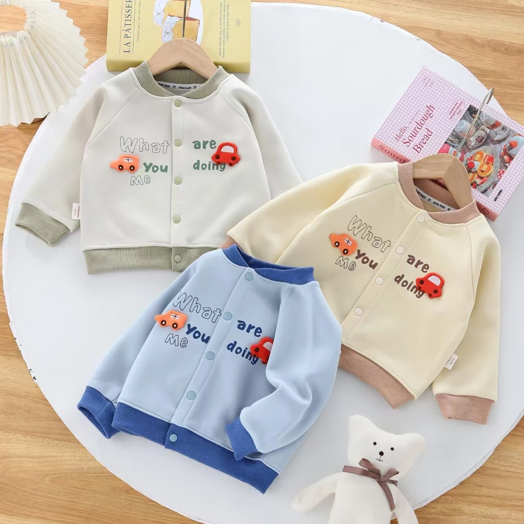 春秋款可爱萌趣儿童棒球服外套