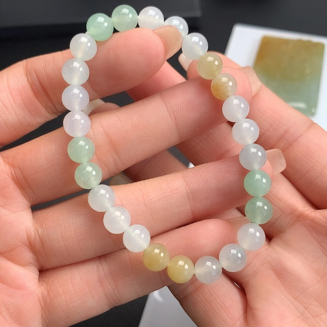 翡翠未镶嵌颈饰多宝手链