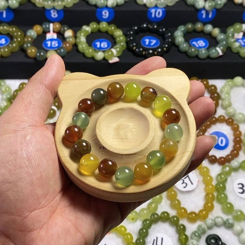 【闪购商品】蛇纹石玉手链未镶嵌精***