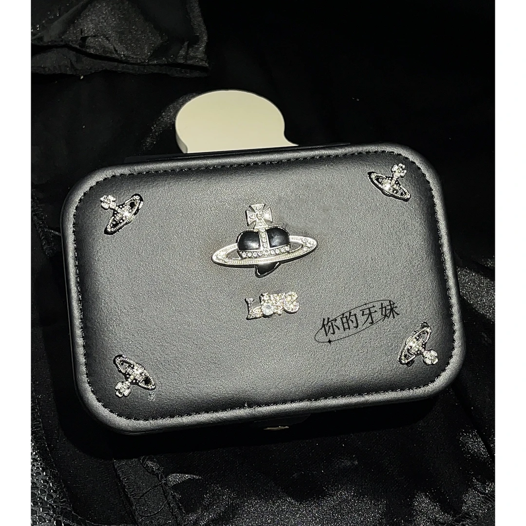 首饰盒/箱 黑色爱心饰品盒时尚轻奢收纳摆件饰品盒