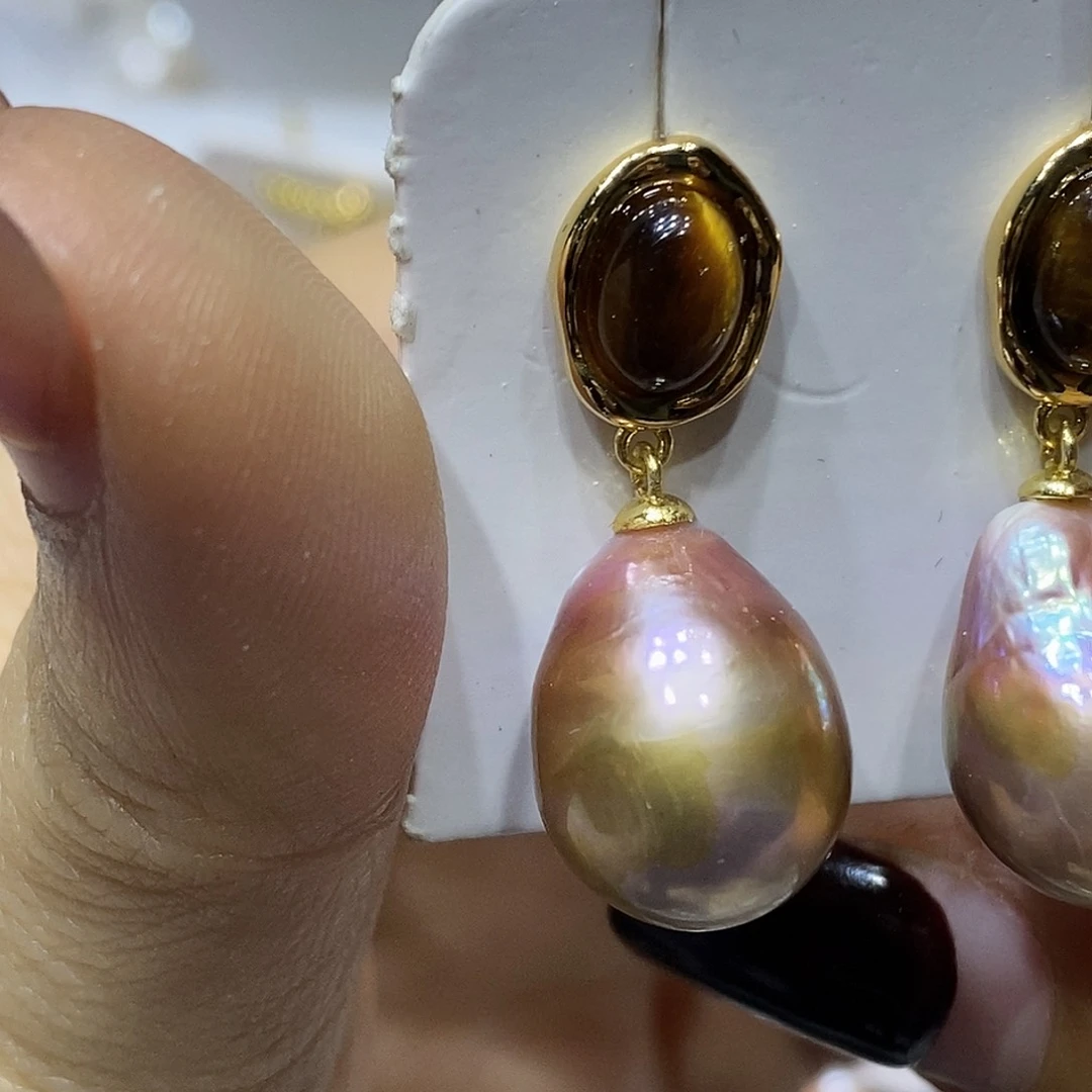 淡水珍珠吊坠银S925镶嵌