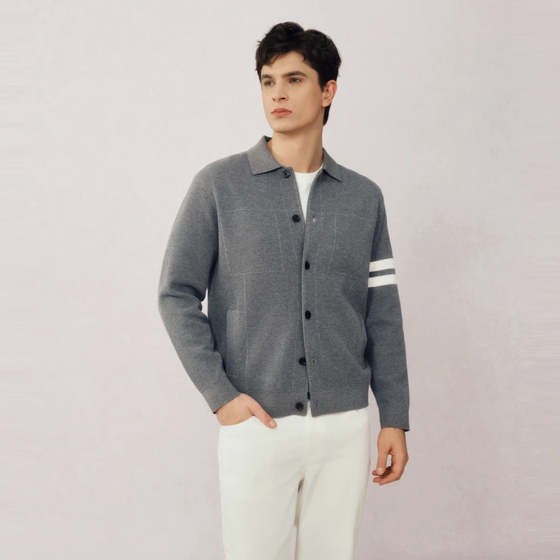 POLOWALK2025春季新品男士经典款针织外套W51230131