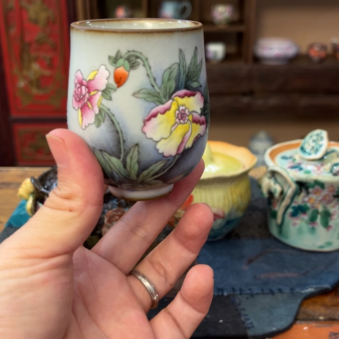 柴烧手工手绘陶瓷