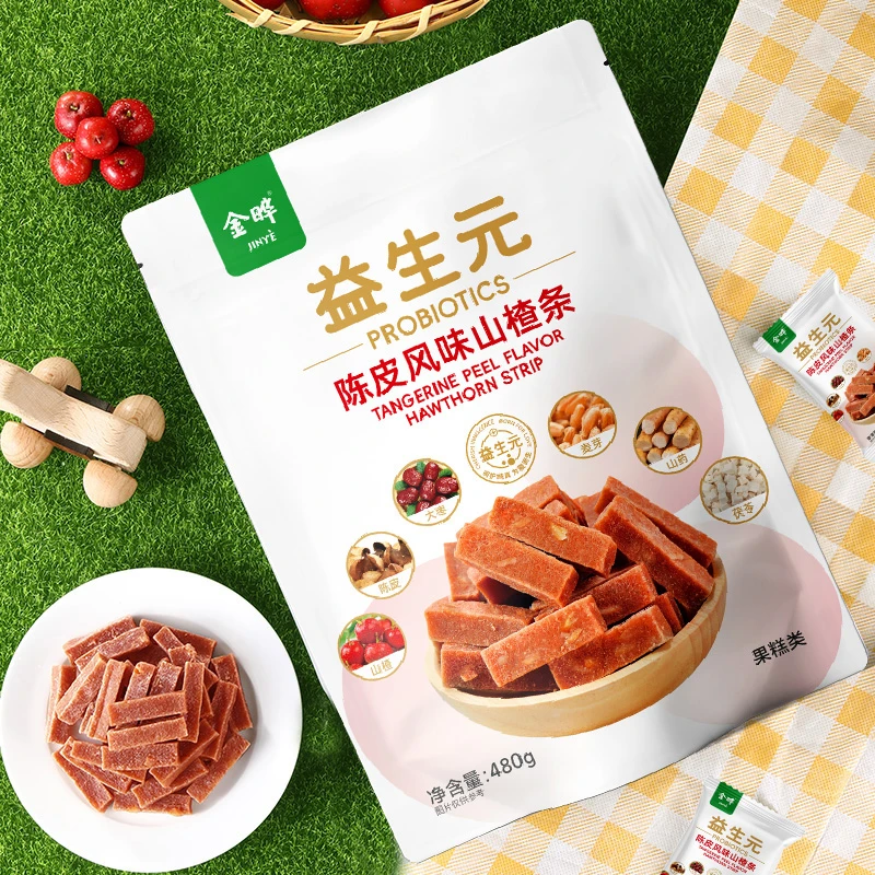 【商超爆款】金晔益生元六物陈皮风味山楂条休闲儿童零食蜜饯