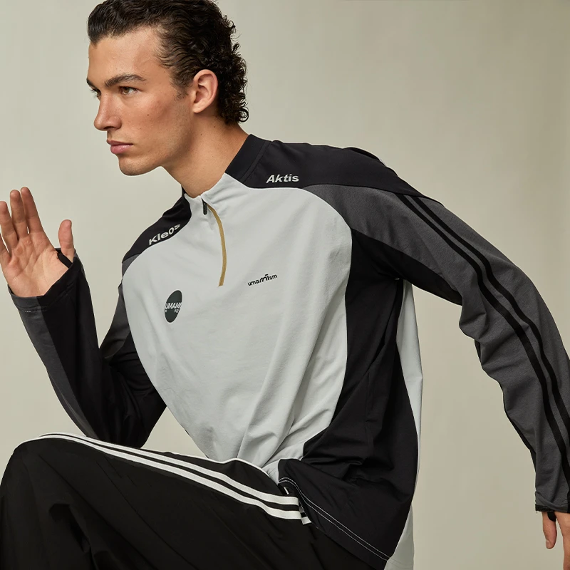 UMAMIISM【达人】撞色防晒训练服弹力球衣长袖T恤