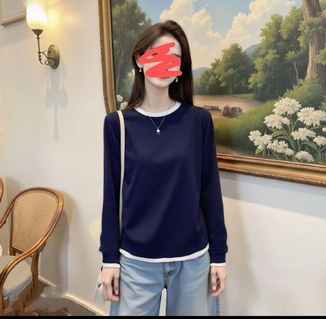 2026新款圆领内搭长袖修身显瘦