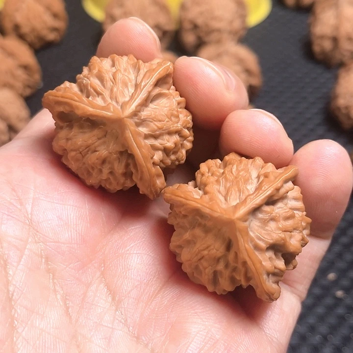 桃核把件小****学三棱核桃