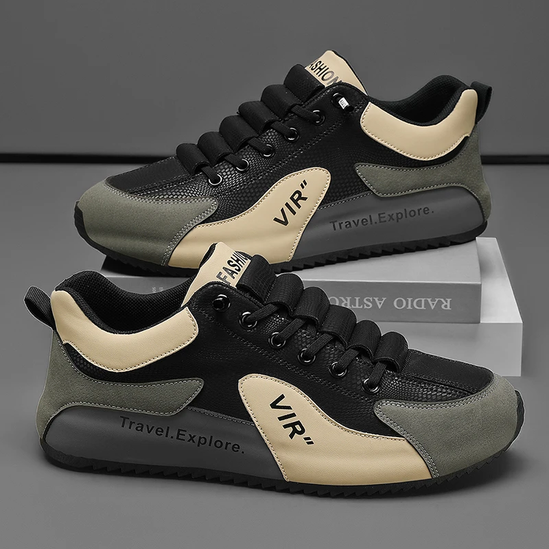 爵浪2025春季新款男鞋软底百搭潮流时尚男士舒适运动休闲板鞋