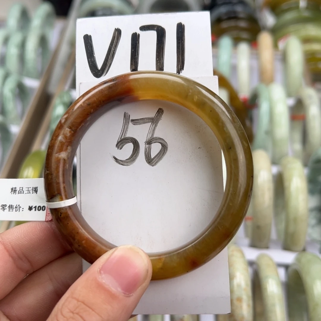 岫玉手镯未镶嵌天然岫玉