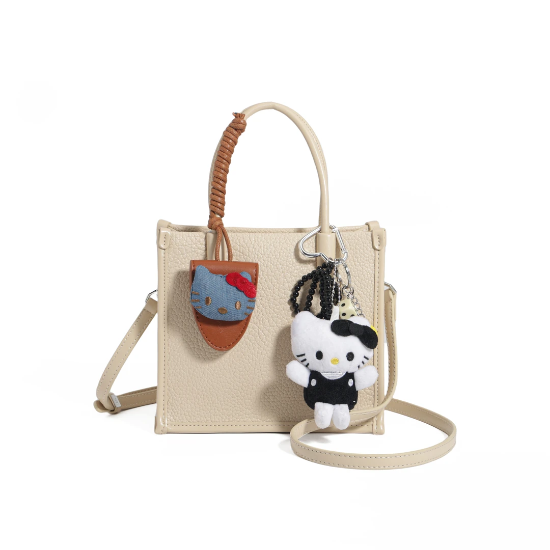 夏季新款时尚硬挺托特包单肩斜挎包百搭手提WH-8810杏色