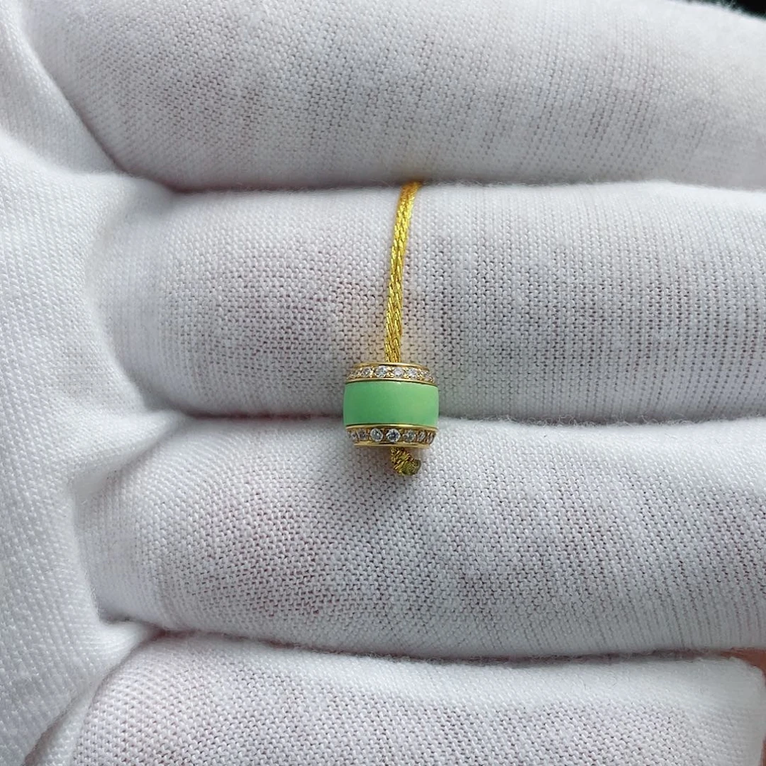 绿松石18K金镶嵌珠宝奇石