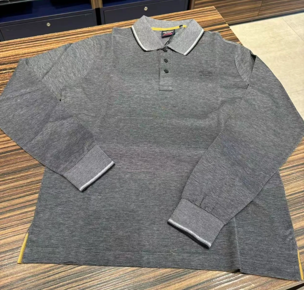 保鲨 不退换　灰色长袖纯棉Polo 下单联系客服