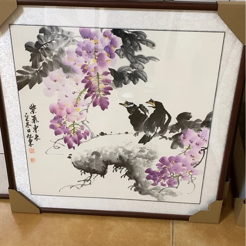 【闪购商品】国画手绘国画带框60.60