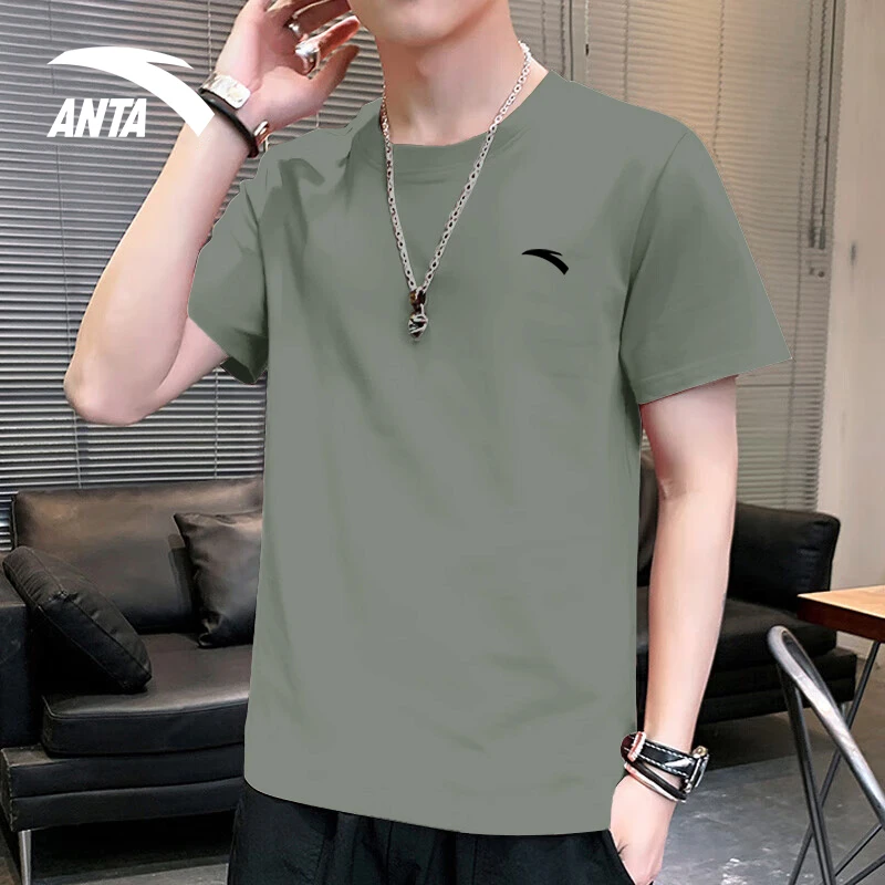 安踏运动速干透气短袖T恤男2025夏季新百搭上衣正品宽松透气健身