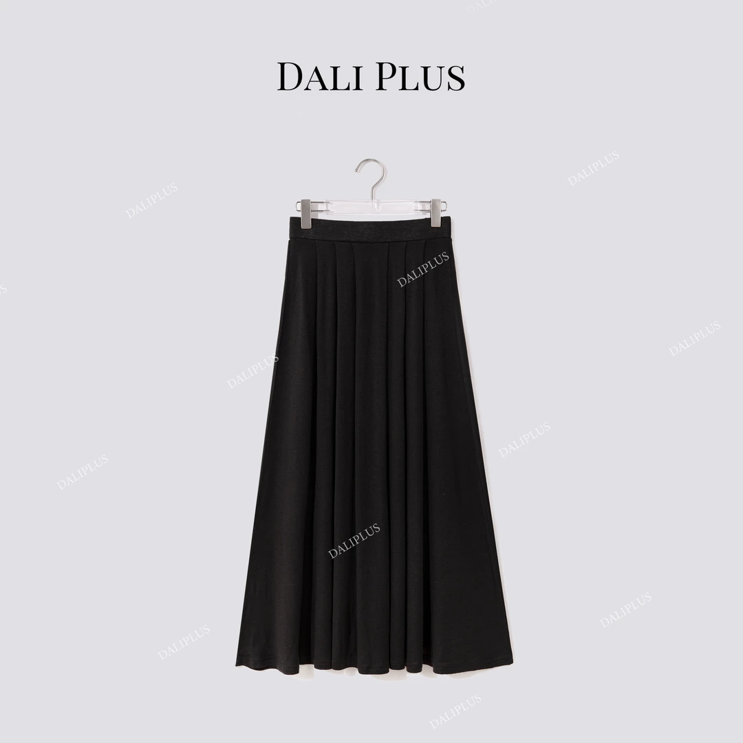 DALI PLUS"天丝羊毛半身裙"显瘦高腰针织半身裙-D5CK2188
