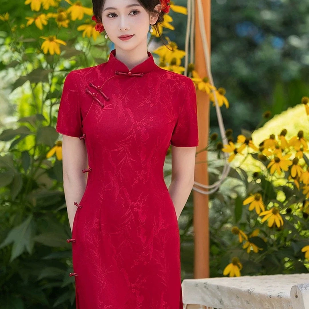 【2745 旗开得胜 】显瘦气质修身优雅复古中国风旗袍