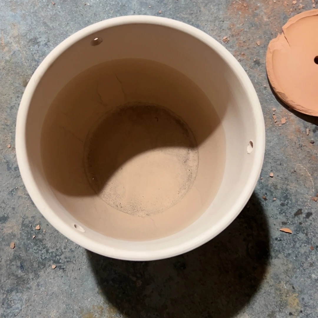 【闪购商品】红陶吊盆18口14高1个无底孔