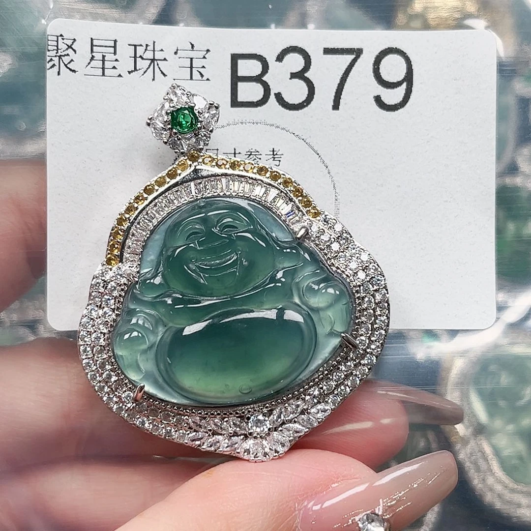 翡翠颈饰未镶嵌佛公379