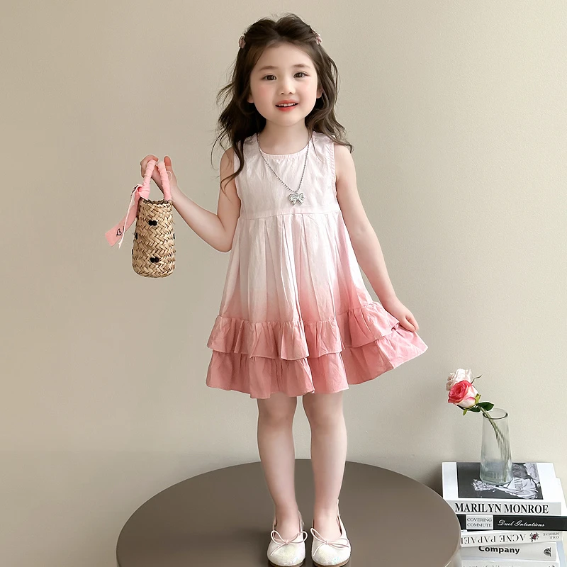 童装女童公主裙夏2025新款洋气背心连衣裙女宝宝夏季薄款儿童裙子