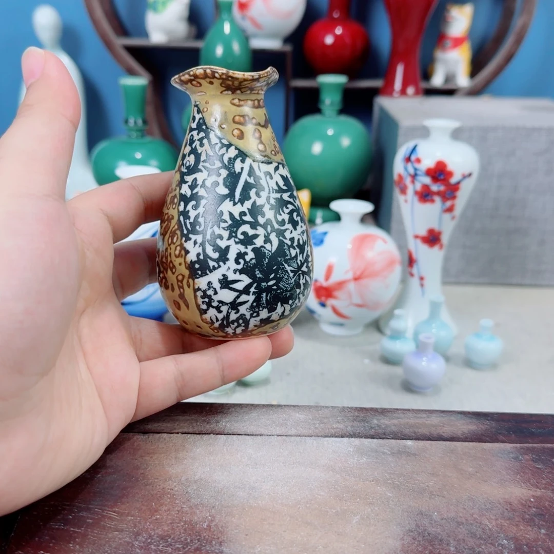 陶瓷手工小花器摆件