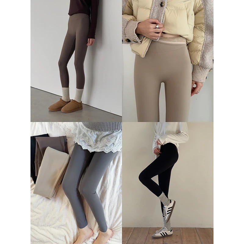【歌铭】韩系通勤加厚加绒鲨鱼裤女冬高腰瑜伽裤收腰提臀裤ZG019